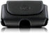 Premium Leather Large Size Pouch, Black, Protective Carrying Cell Phone Case with Belt Clip and Loops