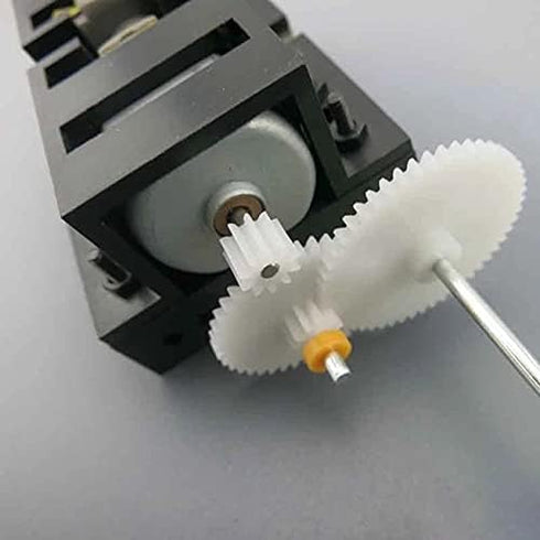 Generic 2pcs 3V-6V 725rpm 1:20 14500rpm C2A Gear Motor DC Reduction ratio Double Shaft Electric Reducer DIY Robot Car