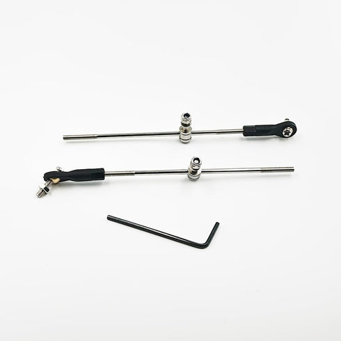 Gracilaria 2PCS (M3 End,M3x100mm RC Boat Push Rod Kit Plastic Tie Rod Ends Ball Joint with Pushrod and Pushrod