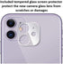 iPhone 11 Back Rear Camera Glass Lens Replacement with Tool, Guide, Adhesive, Tempered Glass Protector & Cleaning Cloth.