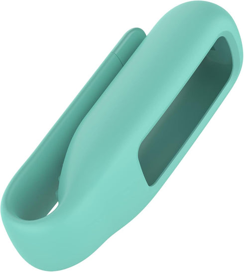 FitTurn Clip for Fitbit Luxe, Soft Silicone Strap Replacement Accessories for Luxe Clip Case (Black, Pink, Teal)