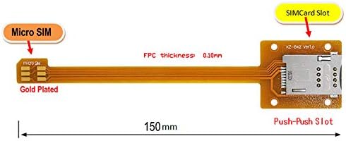 Sintech 3G 4G 15cm Micro SIM Card Male to Standard UIM SIM Female Extension Flat FPC Cable Extender