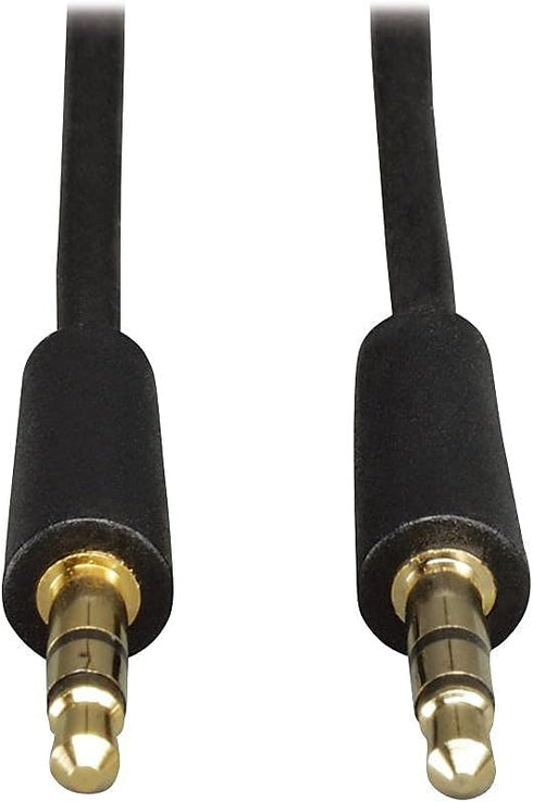 TRIPP LITE P312-015 3.5mm Mini Stereo Audio Cable Dubbing Cord M/M, 15-Feet, Black