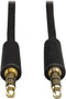 TRIPP LITE P312-015 3.5mm Mini Stereo Audio Cable Dubbing Cord M/M, 15-Feet, Black