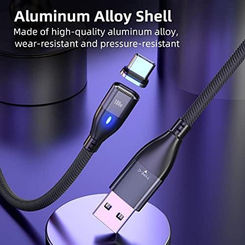 BoxWave Cable for ASUS ZenScreen MB16ACE - MagnetoSnap PD AllCharge Cable (100W), USB Type-C Micro USB