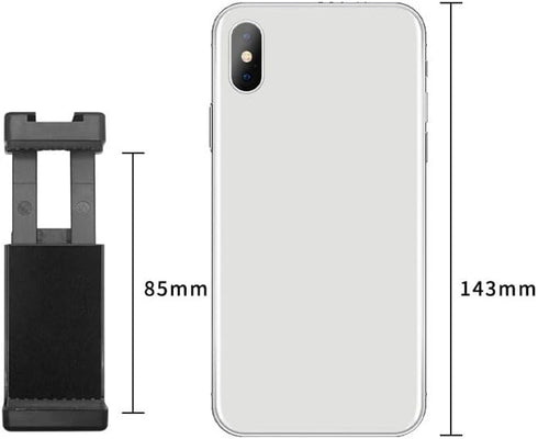 Reflex Camera 1/4 Phone Holder with Cold Shoe Mount Adjustable Smartphone Clamp with Tripod Thread, Compatible