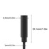 5PCS Replacement 3.5mm Female Jack to Bare Wire Open End TRS 3 Pole Stereo 3.5mm Jack Plug Connector Audio Cable for Headphone Headset Earphone Cable Repair, Black 30cm