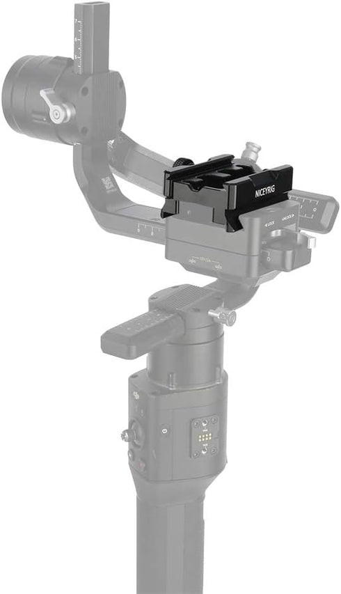 NICEYRIG Quick Release Clamp for ARCA Swiss Standard, with Bottom Plate for Manfrotto Gimbal Tripod Switch Adapter