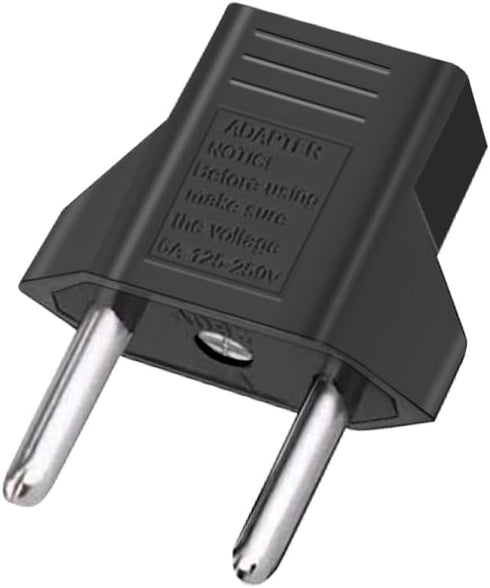 (10Pcs) American to European Outlet Plug Adapter, EU Plug to USA Socket Travel Power Convert Plug (Black)