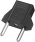 (10Pcs) American to European Outlet Plug Adapter, EU Plug to USA Socket Travel Power Convert Plug (Black)