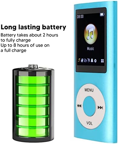 Tangxi MP3 Player/MP4 Player,MP4 1.8 Inch 64G Card,8h Music Player with Earphones,Classic Digital LCD Screen,Support
