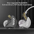 CCA CRA in Ear Monitor, Ultra-Thin Diaphragm Dynamic Driver IEM Earphones, Clear Sound & Deep Bass in Ear Headphones, Wired Gaming Earbuds with 2 Pin Detachable Cable for Singer Musicians Drummers