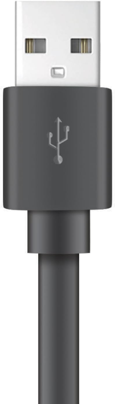 XYS-L4204F Charge and Sync USB to Lightning Flat Cable - 4 Ft. (Black)