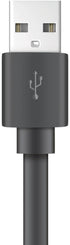 XYS-L4204F Charge and Sync USB to Lightning Flat Cable - 4 Ft. (Black)