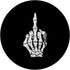 Skeleton Middle Finger PopSockets Standard PopGrip