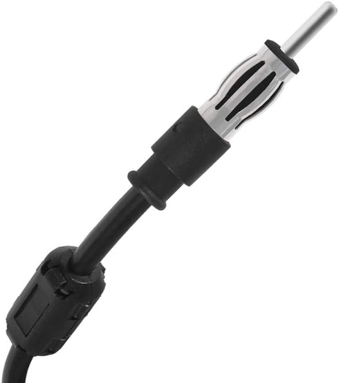 Universal Car Stereo Radio FM Antenna - 12V Power Supply DIN Plug Connector for Vehicle Truck SUV Car Audio