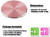 SALEX 4 Pack Cute Pink Metal Plates Set for Magnetic Car Mount - Rose Gold Round Discs Without Holes for Phone Holder