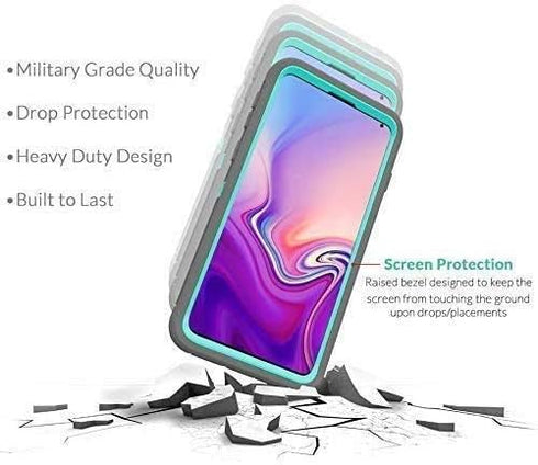 Galaxy S10 Defender Case, Protective Shockproof Hybrid Dual Layer Design Hard Cover