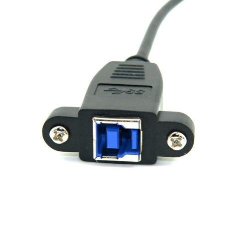 chenyang Printer Cable, USB 3.0 Type B Male to Female 90 Degree Angled Extension Cable, 50cm