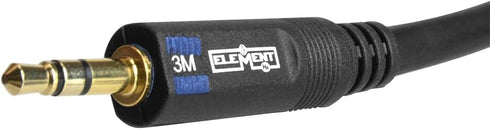Element-Hz 3.5mm Mini Stereo to 3.5 Mini Stereo Cable, 3 Meter