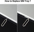 Silver SIM Card Tray Holder Compatible with iPhone X, SIM Card Tray Slot Replacement