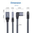 cablecc 10Gbps USB-C USB 3.1 Type C Gen2 Male Data Video Cable, 90 Degree Angled, 50cm with E-Marker