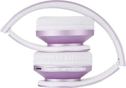 PowerLocus Wireless Bluetooth Over-Ear Stereo Headphones, Foldable with Built-in Microphone for iPhone, Samsung