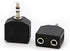 3-Pack Gold Plated 3.5mm Y Splitter Adapter, Male to Dual Female Stereo Jack Converter, 1/8 inch.