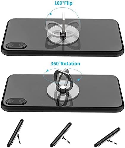 4 Pack Cute Phone Ring Holder - JCSMARTEC Basketball Football Tennis Baseball Shaped 360 Rotation Finger Ring Stand