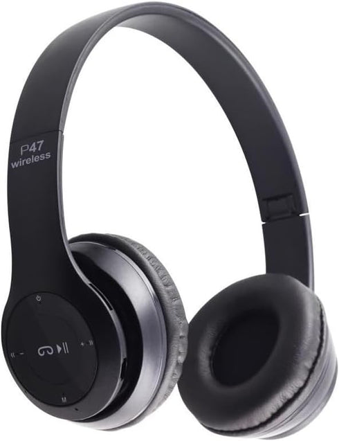 Upgraded Hybrid Active Headphones with Transparent Modes - Playtime Wireless Bluetooth with Mic, Deep Bass Soft-Earpads