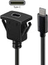 NFHK Waterproof Dustproof USB-C Type-C USB 3.1 10Gbps Extension Flush Car Latch Mount Extension Cable for Dashboard Panel by NFHK
