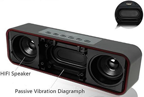 i-Tentek 10W MP3, Portable Bluetooth Stereo Speaker, with Acoustic Drivers,FM Radio & Handsfree Speakerphone, Slots
