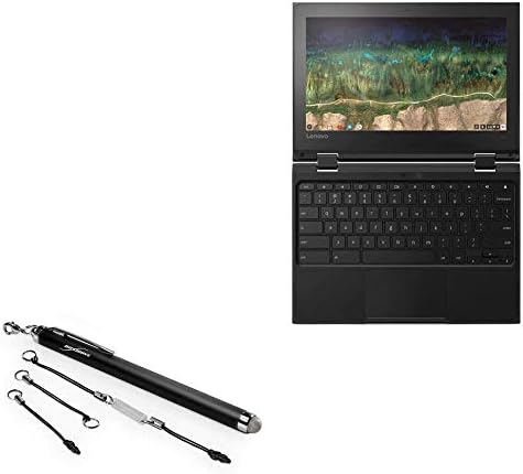 BoxWave EverTouch Stylus Pen for Lenovo 500e Chromebook (11.6 in) - Fiber Tip Capacitive Stylus, Jet Black
