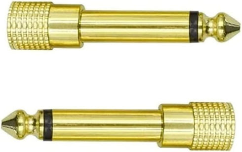 1/4 Mono to 1/8 Mono Adapter, 6.35mm TS Male Plug to 3.5mm Female Audio Connector - 4 Pcs
