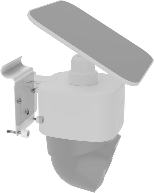 Vinyl Siding Clips Mount Bracket for Eufy SoloCam S340 Solar Security Outdoor Camera (1 Pack, White)