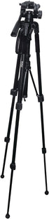 Vivitar 57-Inch Tripod, Three Way Fluid Pan Head, Quick Release Mount, Supports up