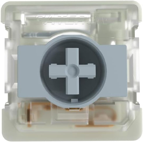 GATERON KS-33 Low Profile 2.0 Silver Switches, 3 Pin Factory Pre-lubed SMD LED for MX Mechanical Keyboard, 35pcs