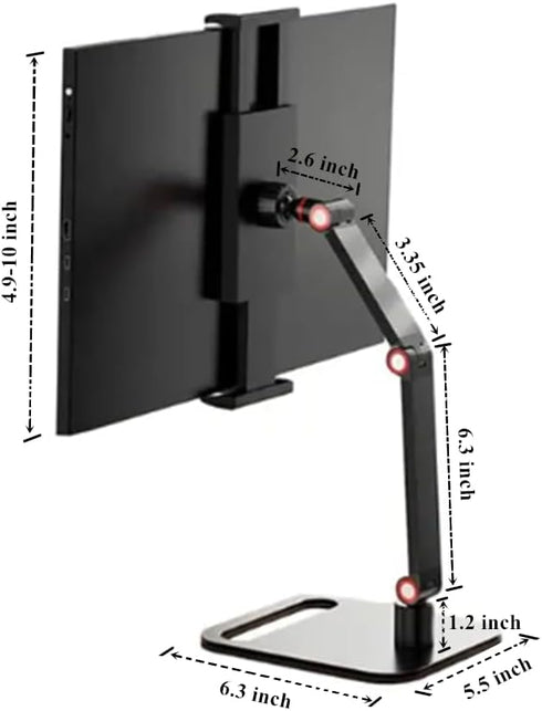 WYSXEBWZ 6-17.3 Inch 12.9 inch Portable Monitor Holder for Screen Desktop Expandable Monitor Stand Tablet Stand