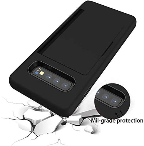 Asuwish Phone Case for Samsung Galaxy S10e with Tempered Glass Screen Protector and Card Holder Slot