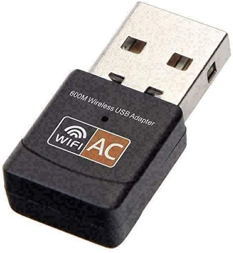 USB WiFi Adapter, AC600 Mbps Dual Band Wireless USB Mini Network Adapter for Laptop/Desktop/PC, Supports Windows