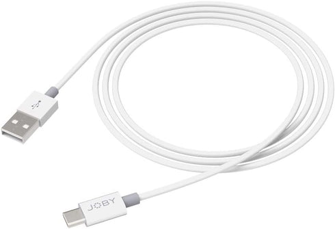 JOBY USB-A to USB-C Charging and Sync Cable, 1.2m Length, White, USB C Cable, Type-C Compatible