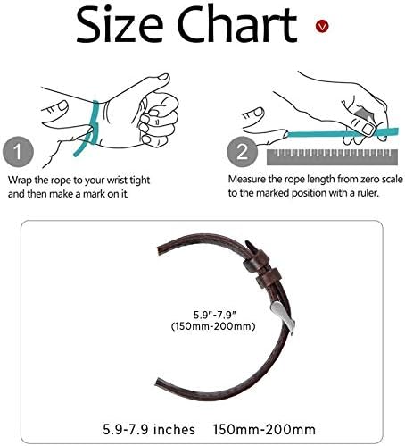 Lamshaw ID208 Plus Smart Watch Bands, Leather Silicone Replacement Strap Compatible with 1.8 Inches Smartwatch