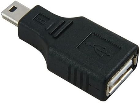 USB 2.0 Type A to Mini USB 5-Pin Adapter - 2 Pack, Black