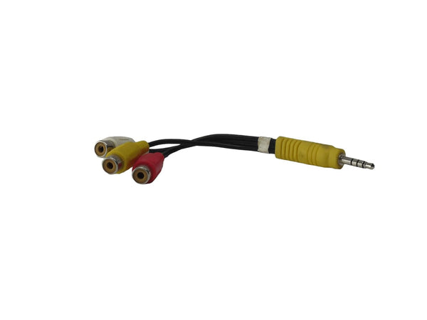 HnF shop 3.5mm Male to 3 RCA Female Audio Video Adapter Cable, 3 Inch