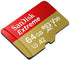 SanDisk Extreme 64GB Micro SD Memory Card for GoPro Hero 9 Black, UHS-1 U3/V30 A2 4K, Bundle with Reader