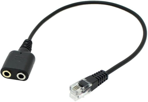 RJ9 Male to 3.5mm Female Plug Headset Jack Phone Audio Adapter Cable, Not Compatible with RJ11