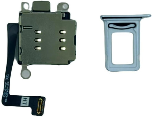 Dual Sim Reader and Sim Tray Compatible with iPhone 15 Blue