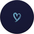 Blue Minimalist Heart Navy Blue PopSockets Standard PopGrip