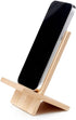Bamboo Cell Phone Stand with Charging Hole, Detachable Wood Mobile Phone Holder for Desk, Compatible with iPhone iPad