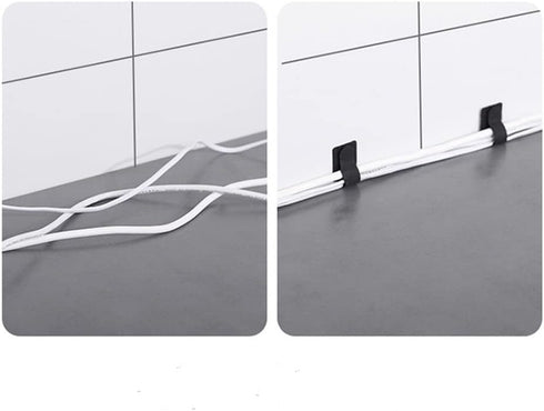 20Pcs 3M Adhesive Wire Organizer, Adjustable Hook and Loop Cable Clips for Kitchen, Office Desk Management
